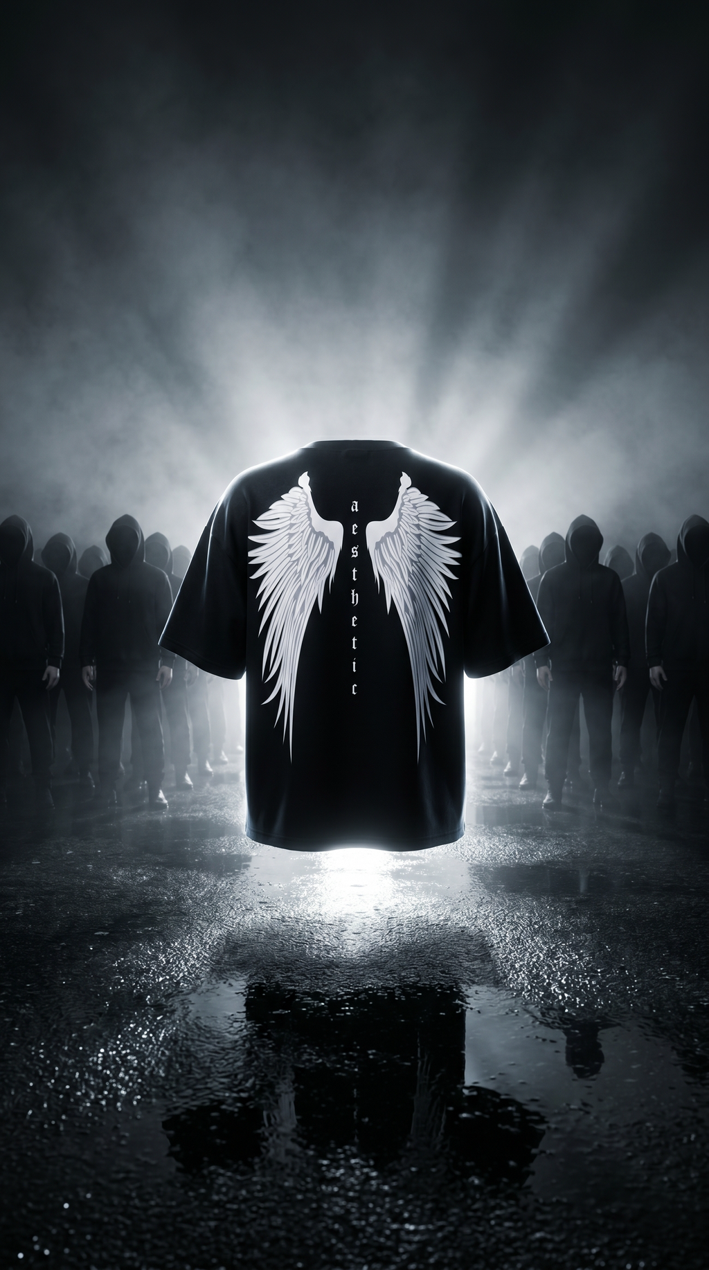 Seraph black oversized tee — cinematic